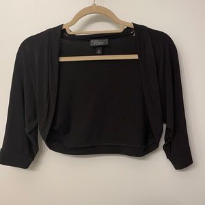 Dress barn cropped black shawl